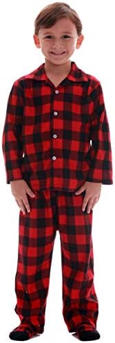 Unveil Family pajamas Buffalo plaid button front soft sleepers