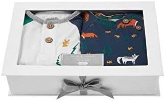 Fox Print Baby Sleepers for Boys 0-3 Month