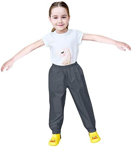 AIMAOMI Waterproof Suspender Rain Bib Pants for Kids Lightweight Breathable Durable