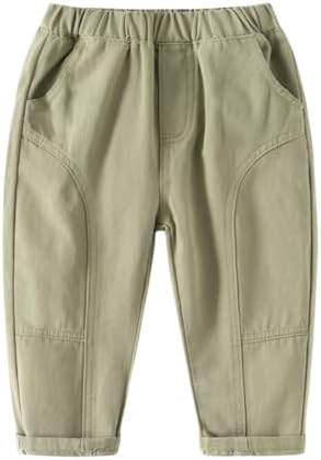 Elastic Jogger Pants - Soft Solid Bottoms for Toddlers