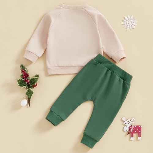 Stylish Christmas Sweater Pants Set for Toddler Boys