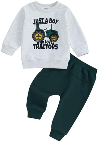 Awevudst Baby Boy Tractor Letter Set