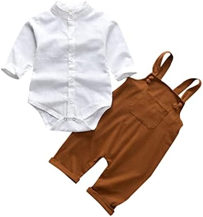 Unutiylo Baby Boys Overalls Set