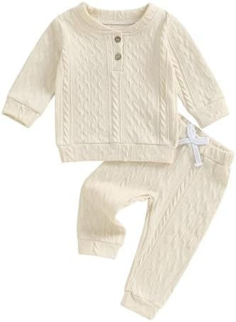 Suolongsama Toddler Boys Fall Outfit 2-Piece Set