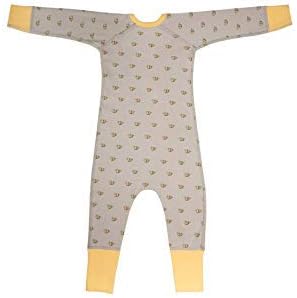 Bee Pattern Organic Two-Way Zipped Romper