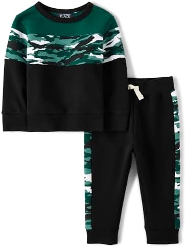 The Childrens Place Baby Boys Sweatshirt and Sweatpant 2 Piece Outfit