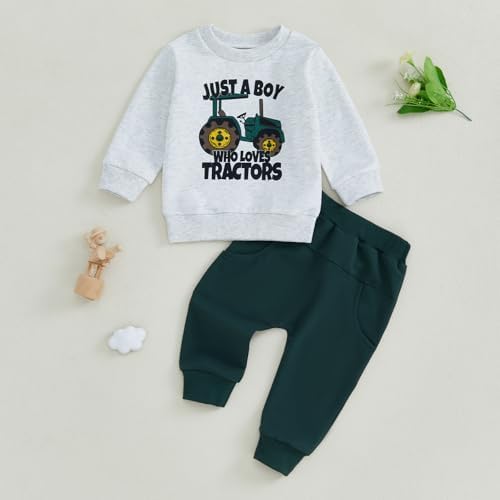 Awevudst Baby Boy Tractor Letter Set