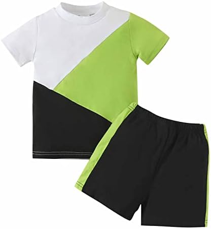 Yihaojia Baby Boys Graphic Tee Shorts Set Summer