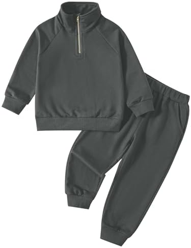 Kionio Boys Fall Winter Outfit - Stylish Sweatsuit Joggers Combo