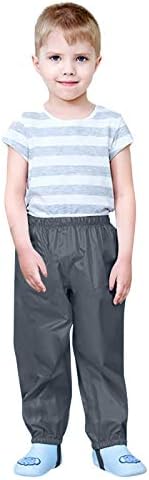 AIMAOMI Waterproof Suspender Rain Bib Pants for Kids Lightweight Breathable Durable