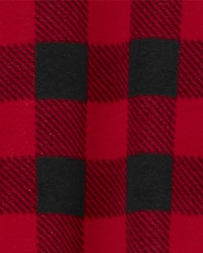Carters Big-Boys Red Plaid Micro Fleece Footed Blanket