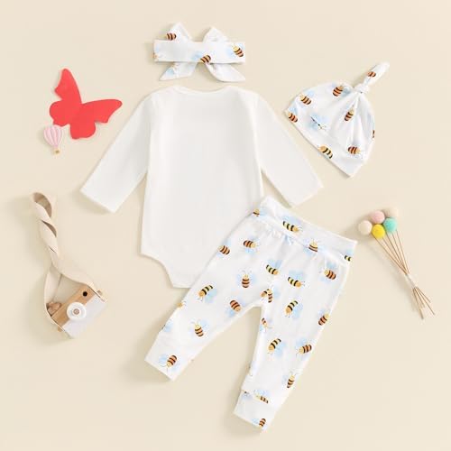 Newborn Baby Outfits - 4-Piece Complete Set for Boys and Girls