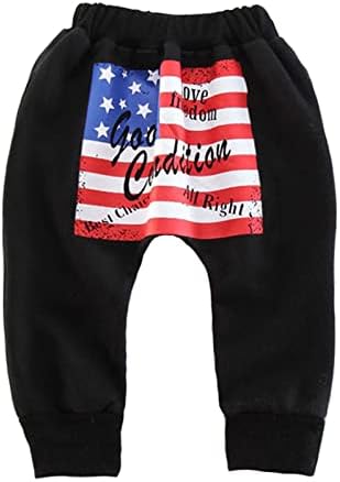 Dinglong Striped American Flag Pants for Baby Boys