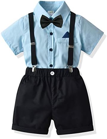 Gentleman Outfit Toddler Set - 4-in-1 Full-Length Shorts Accessories