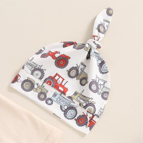 Newborn Baby Boy Farm Tractor Outfit Set