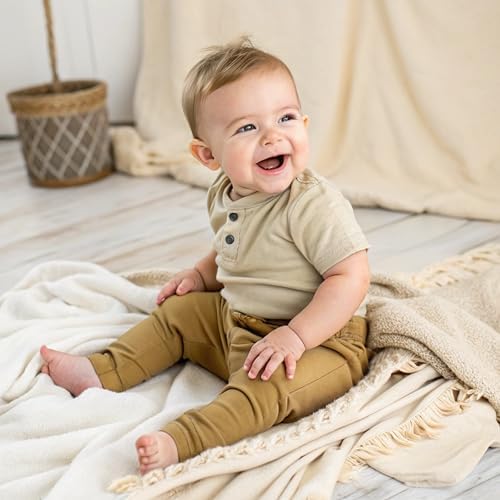 JARRMAKO Baby Boys Soft Cotton Joggers 3-Pack
