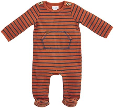 Mud Pie - Waffle Stripped Baby Boy Sleeper Soft Cozy Trendy