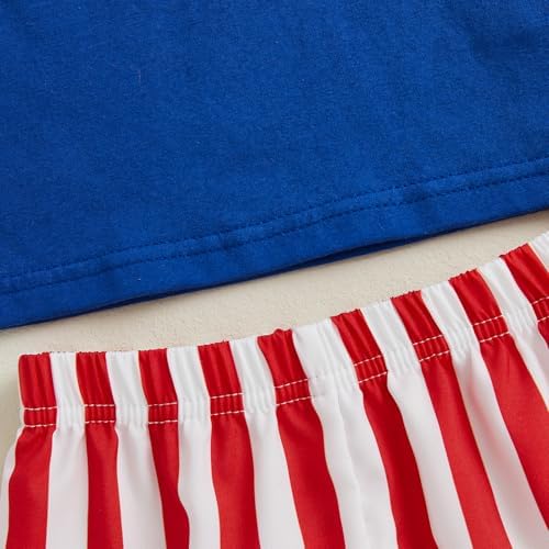Genuine Patriotic Flag T-Shirt Elastic Shorts for Baby Boy