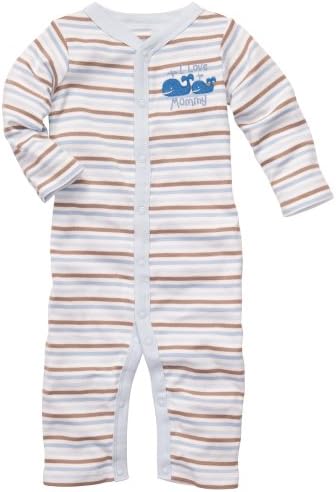 OshKosh infant boys snap front striped blanket sleepwear I Love Mommy