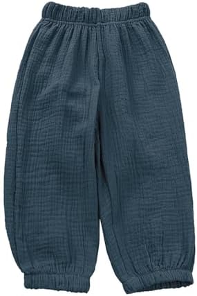 3-Piece Cotton and Linen Trousers for Kids
