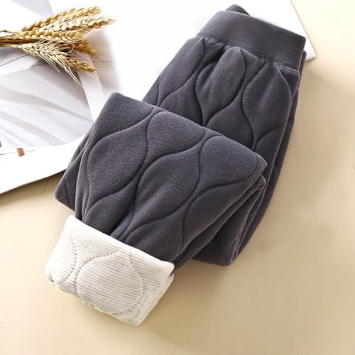 Little Boys Girls Velvet Three-Layer Thickening Pants Elastic Waist Winter Warm Pants
