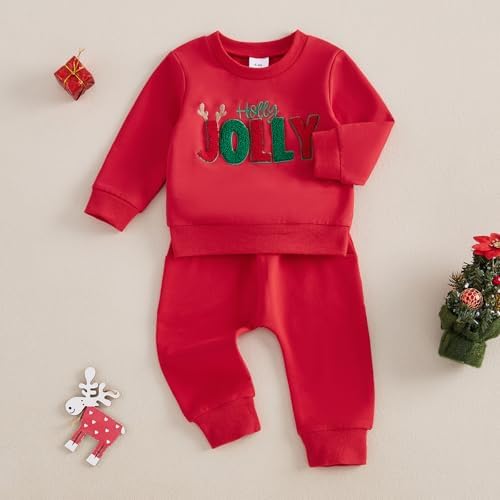 Toddler Girl Boy Christmas Outfits Set