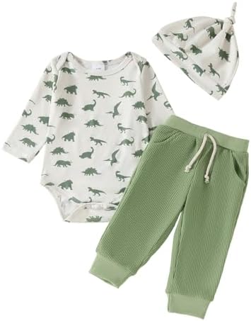 Dinosaur Print Fall Baby Boys Set