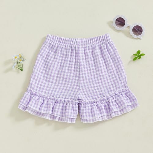 Gingham Shorts for Kids Casual Diaper-Ready Summer