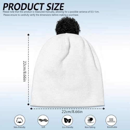 Pwnixequ Knitted Winter Beanie with Poms for Toddler Boys and Girls Collection