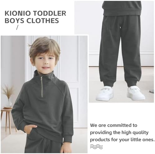 Kionio Boys Fall Winter Outfit - Stylish Sweatsuit Joggers Combo