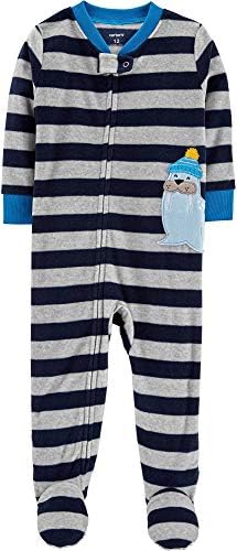 Carters Toddler Boys Striped Walrus Nap Nighty-Nighty Blanket