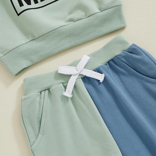 Baby Boy Contrast Letter Print Outfit