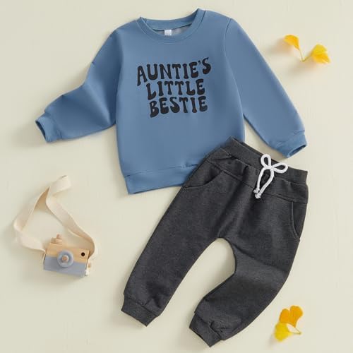 Mabackly Baby Boys Set Long Sleeve Sweater with Print