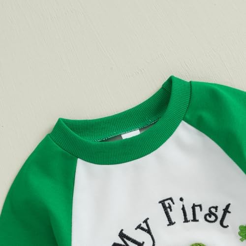 Newborn Baby Boy St Patricks Day Four-Leaf Clover Romyper