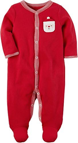 Carters Unisex Baby Sleepers for Christmas Soft Snaps Closure