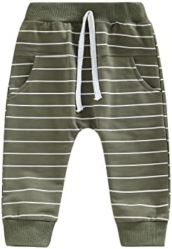 Newborn Baby Boy Stripe Elastic Drawstring Pants