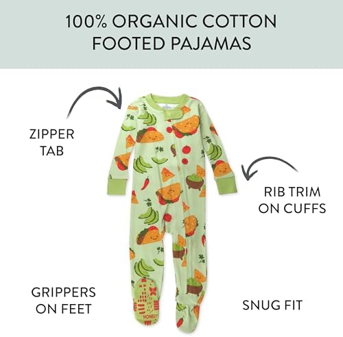 HonestBaby Unisex Baby 100 Organic Cotton Pajamas