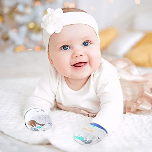 6-Pair Anti-Scratch Cotton Gloves for Newborns
