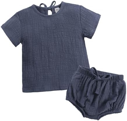 Summer Toddler Cotton Linen Clothes Kids Set with PRINTS