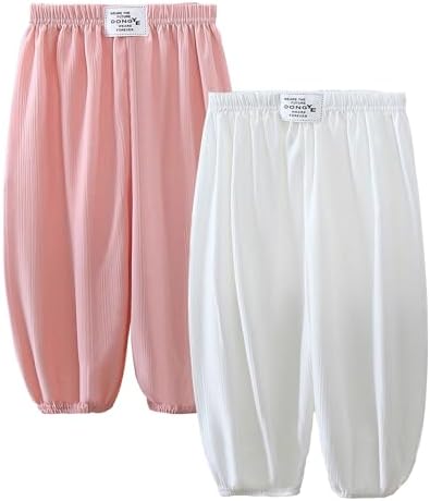 Linwnil 2-Pack Kids Breathable Quick-Dry Pants with Elastic Waist Anti-Mosquito