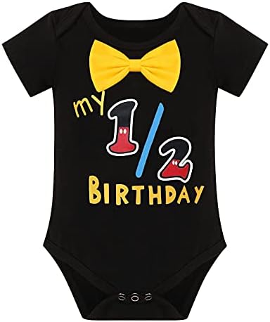 IBTOM CASTLE - 4-Piece Half-Birthday Cakes Outfit Set for Infants
