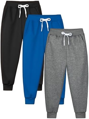 Resinta 3-Pack Pull-On Fleece sweatpants for boys