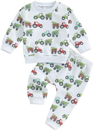 Christmas Trick or Treat 2-Piece Toddler Outfits Fun Tree Truck Themes