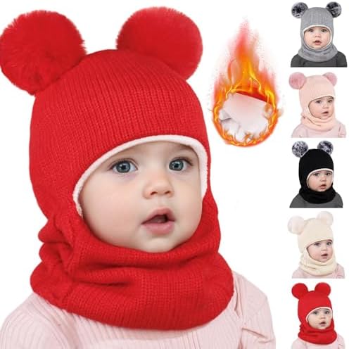 Winter Warm Baby Hat Set
