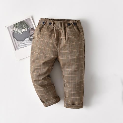 Perfect Toddler Kids Winter Plaid School Uniform Pants