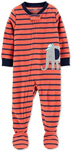 Carters Toddler Boys 4T Orange Striped Elephant Blanket Cozy Soft for Bedtime