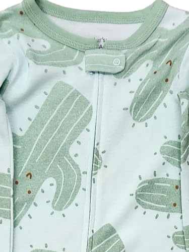 Toddler Boys Green Cactus Blanket Sleepers