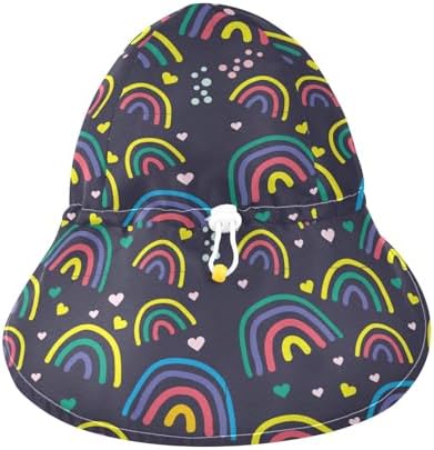 Seamless Pattern Rainbow Baby Beach Hats Toddler Boy