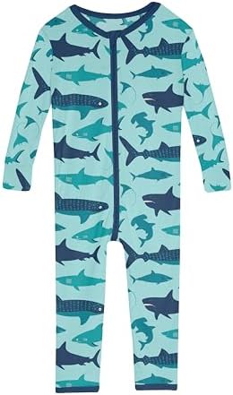KicKee Printed Convertible Adorably Snuggly Onesie with Flip Paws