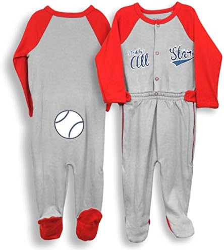 Spencers 6-9 Months Zip Leg Red Grey Baseball Sloper